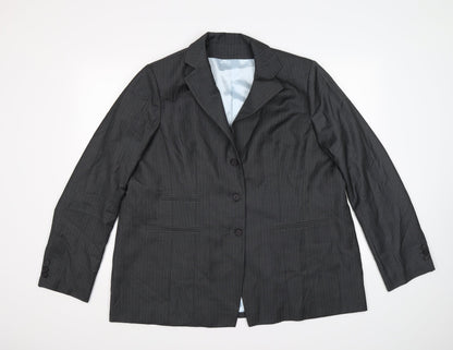 Mens UK Size 46 Preworn Regular Grey Suit Jacket