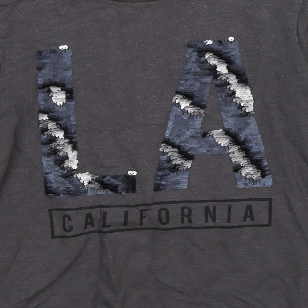 TU Girls Grey  Jersey Pullover Sweatshirt Size 8 Years  - LA Sequins