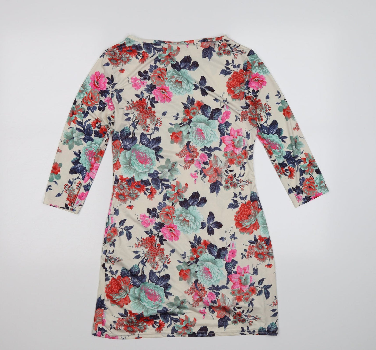 Atmosphere Womens Ivory Floral Satin Bodycon  Size 8