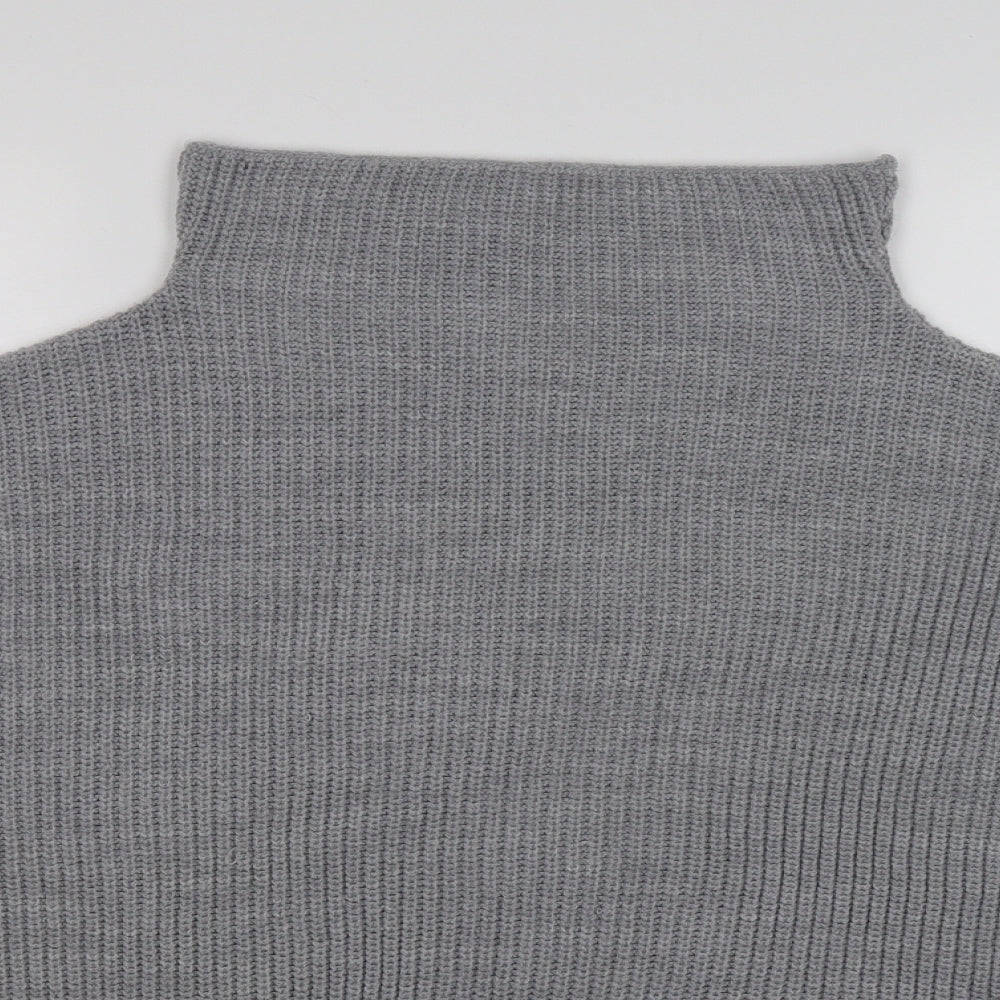 Next Womens Grey  Knit Pullover Jumper Size M  - oversized