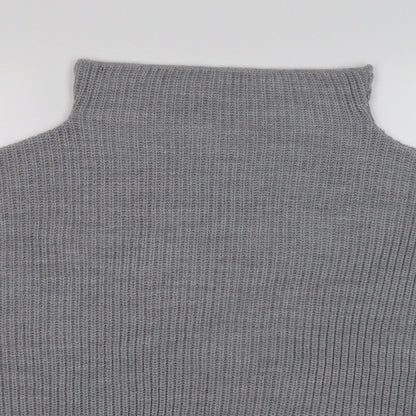 Next Womens Grey  Knit Pullover Jumper Size M  - oversized
