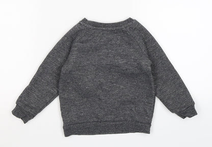 Primark Boys Grey  Jersey Pullover Jumper Size 9-12 Months  - cool dude