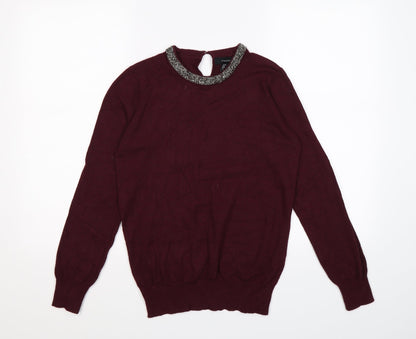 artmosphere Womens Red  Knit Pullover Jumper Size 12  - Burgundy