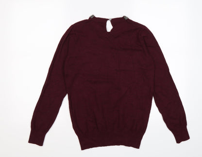 artmosphere Womens Red  Knit Pullover Jumper Size 12  - Burgundy