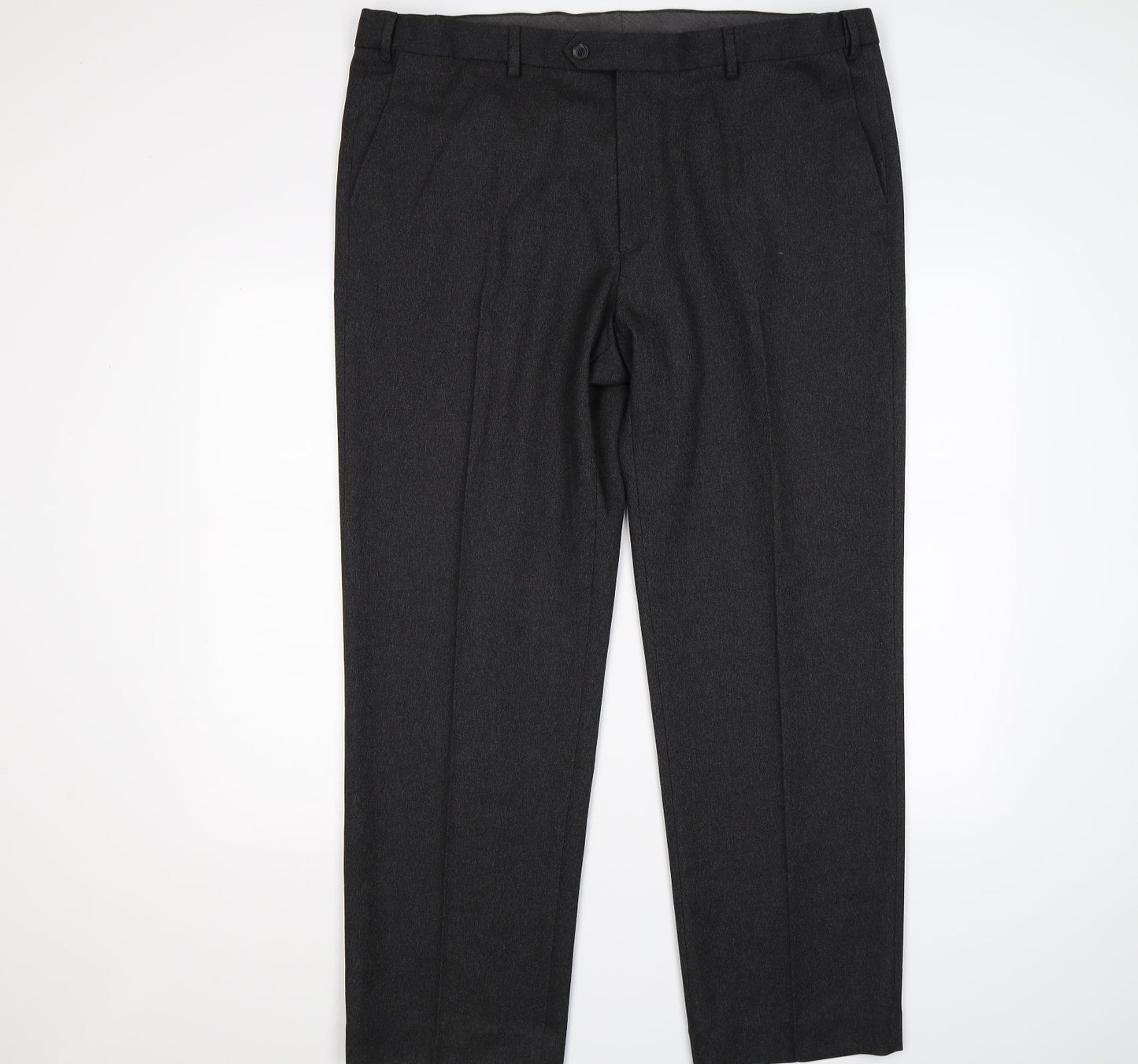 Womens UK Size 42 Marks and Spencer Regular Fit Dress Pants Grey Trousers