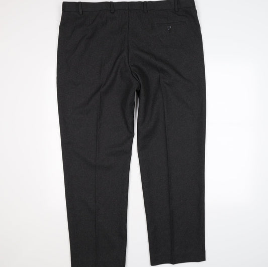 Womens UK Size 42 Marks and Spencer Regular Fit Dress Pants Grey Trousers