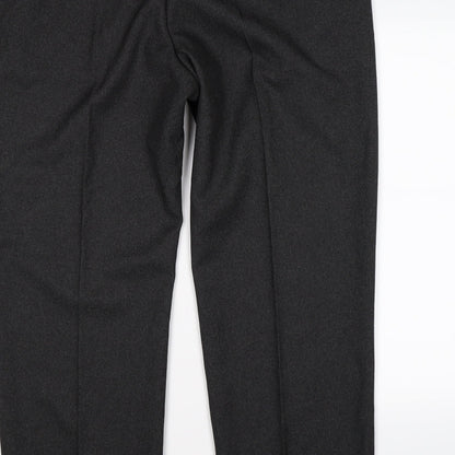 Womens UK Size 42 Marks and Spencer Regular Fit Dress Pants Grey Trousers