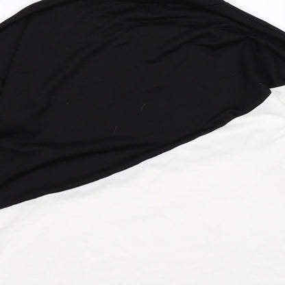 Womens Black Colourblock  Pullover Sweatshirt Size L