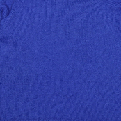 Premier Mens Blue Polka Dot Knit Pullover Jumper Size M  - penguin