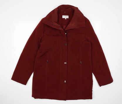 Gray & Osbourn Womens Red  Satin Puffer Jacket Coat Size 12
