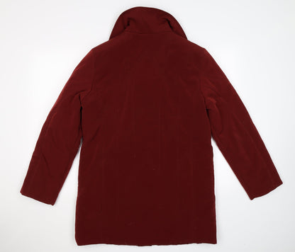 Gray & Osbourn Womens Red  Satin Puffer Jacket Coat Size 12