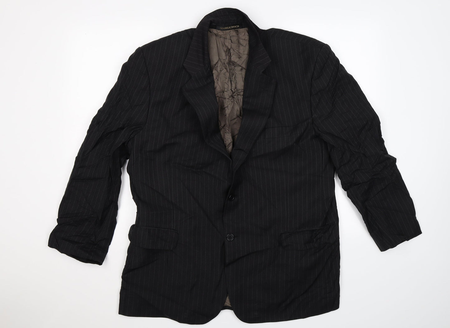 Mens UK Size 44 Marks and Spencer Regular Black Suit Jacket