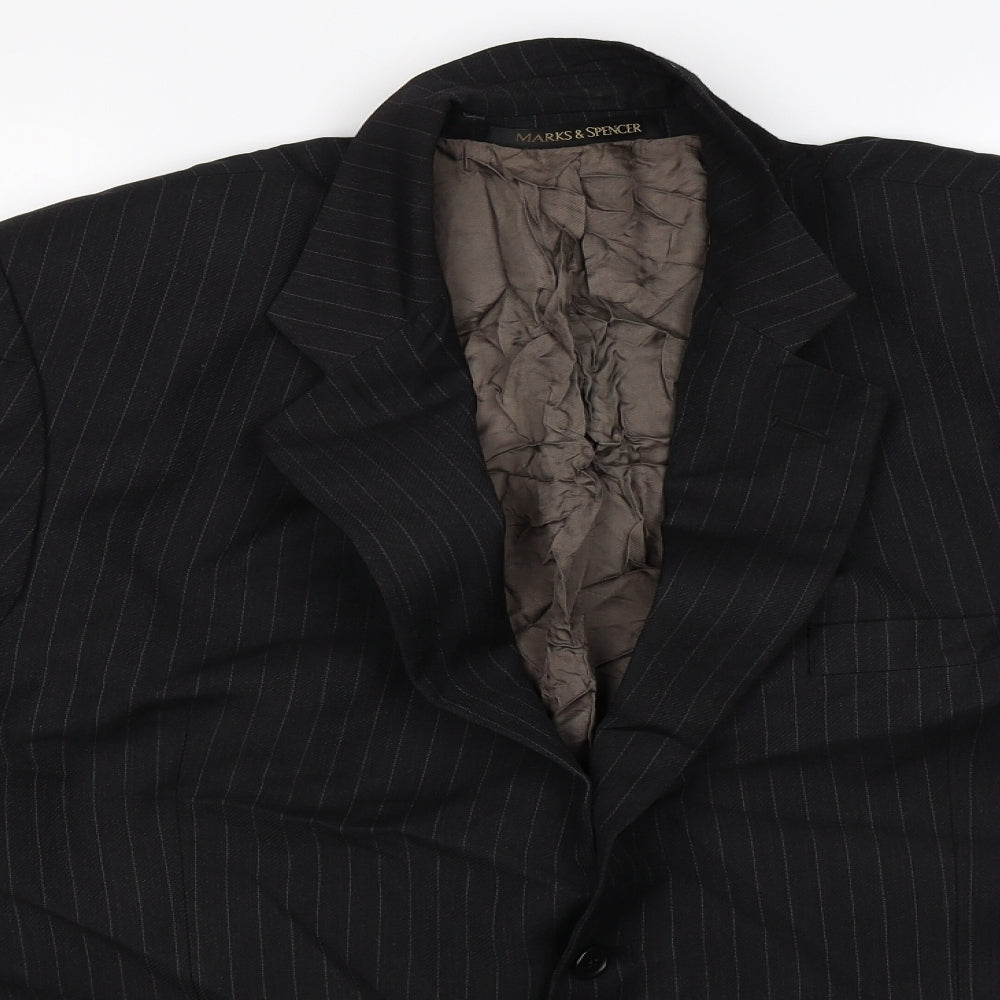 Mens UK Size 44 Marks and Spencer Regular Black Suit Jacket