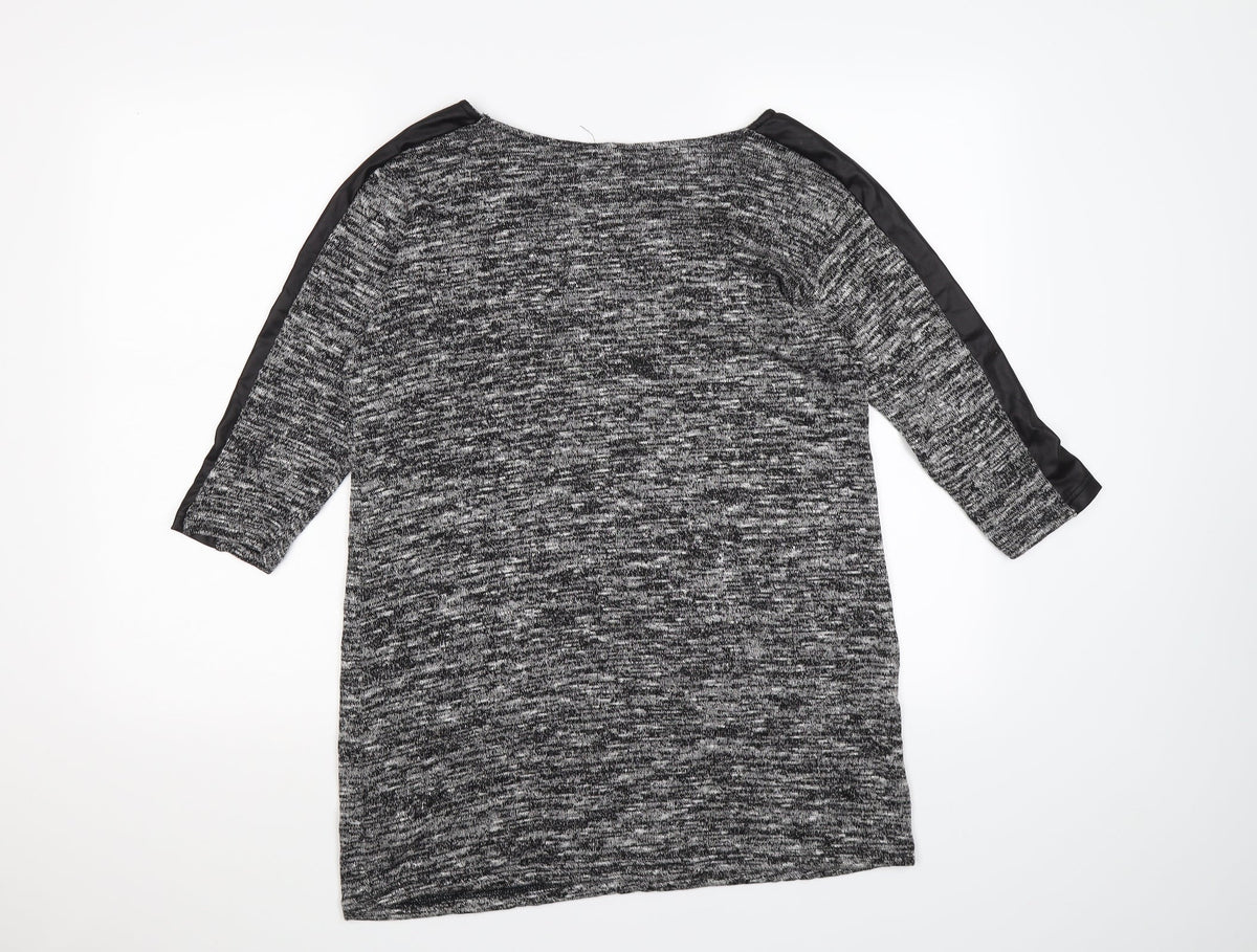 Miss Selfridge Womens Grey  Knit Pullover Jumper Size 10