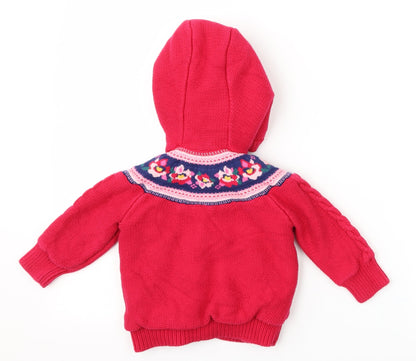 Boots Mini Club Girls Pink Floral  Jacket  Size 9-12 Months