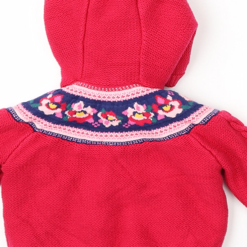Boots Mini Club Girls Pink Floral  Jacket  Size 9-12 Months