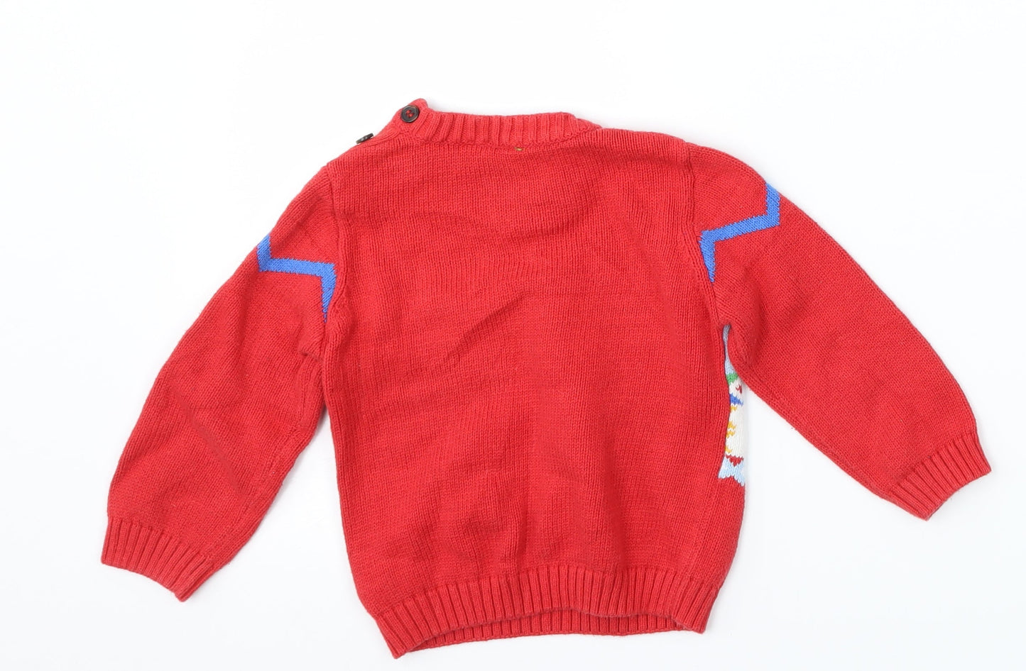 TU Baby Red   Pullover Jumper Size 6-9 Months  - polar bear