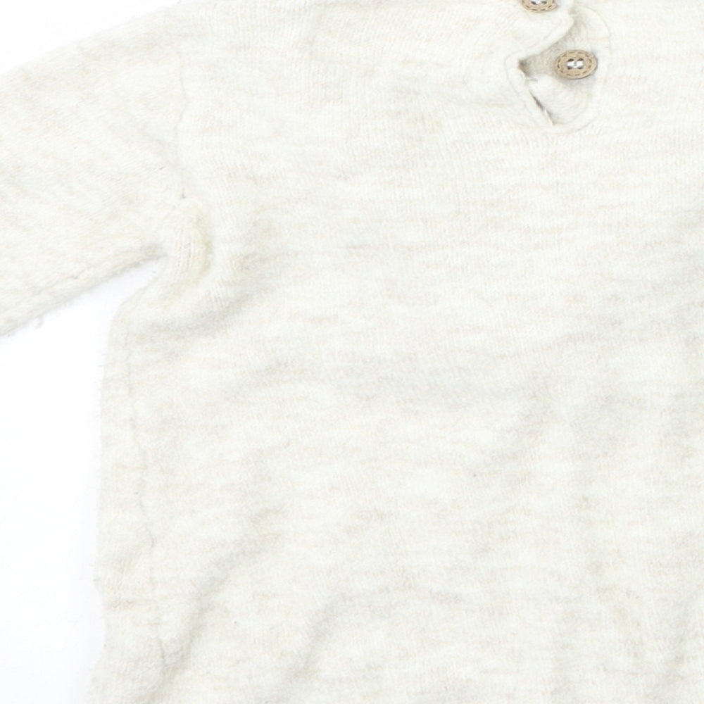 F&F Girls Beige  Knit Pullover Jumper Size 3-6 Months