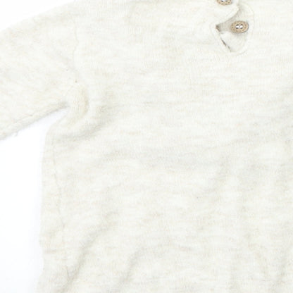 F&F Girls Beige  Knit Pullover Jumper Size 3-6 Months