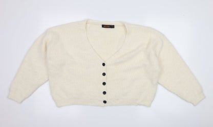 miss pap Womens Ivory   Cardigan Jumper Size L
