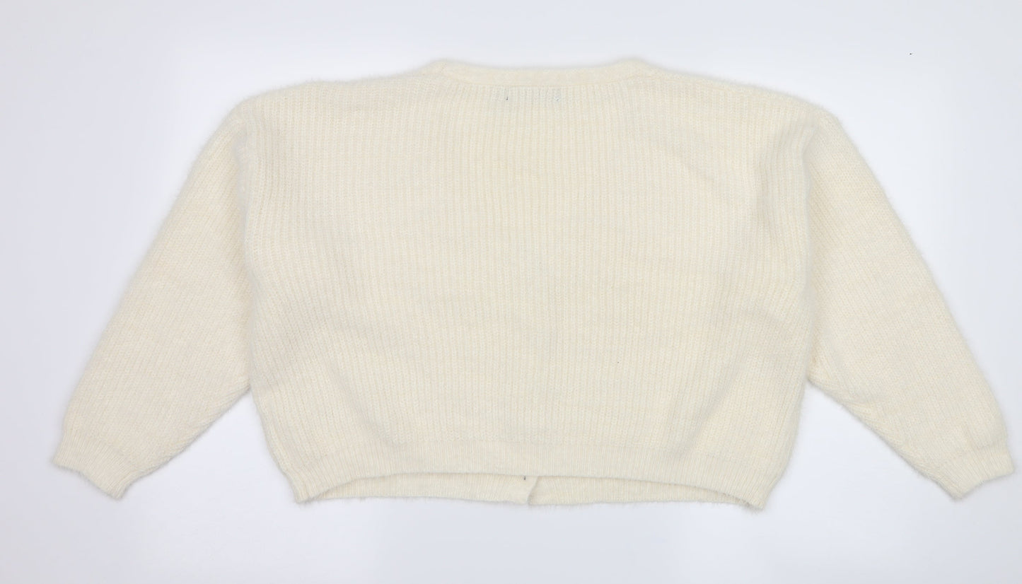 miss pap Womens Ivory   Cardigan Jumper Size L