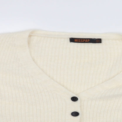 miss pap Womens Ivory   Cardigan Jumper Size L