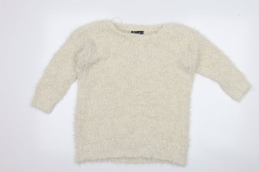 David Emanuel Womens Ivory   Pullover Jumper Size M