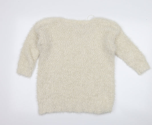 David Emanuel Womens Ivory   Pullover Jumper Size M