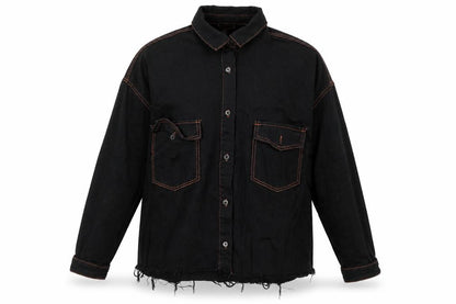 Missguided Womens Black  Denim Jacket  Size 8
