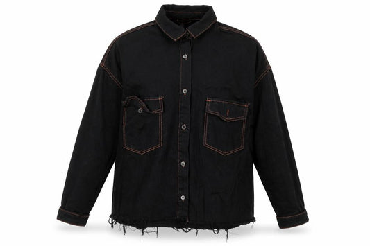 Missguided Womens Black  Denim Jacket  Size 8