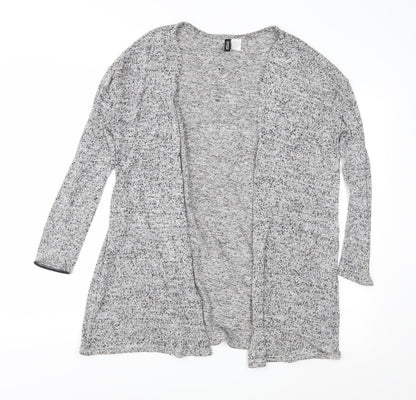 H&M Womens Grey  Knit Cardigan Jumper Size S