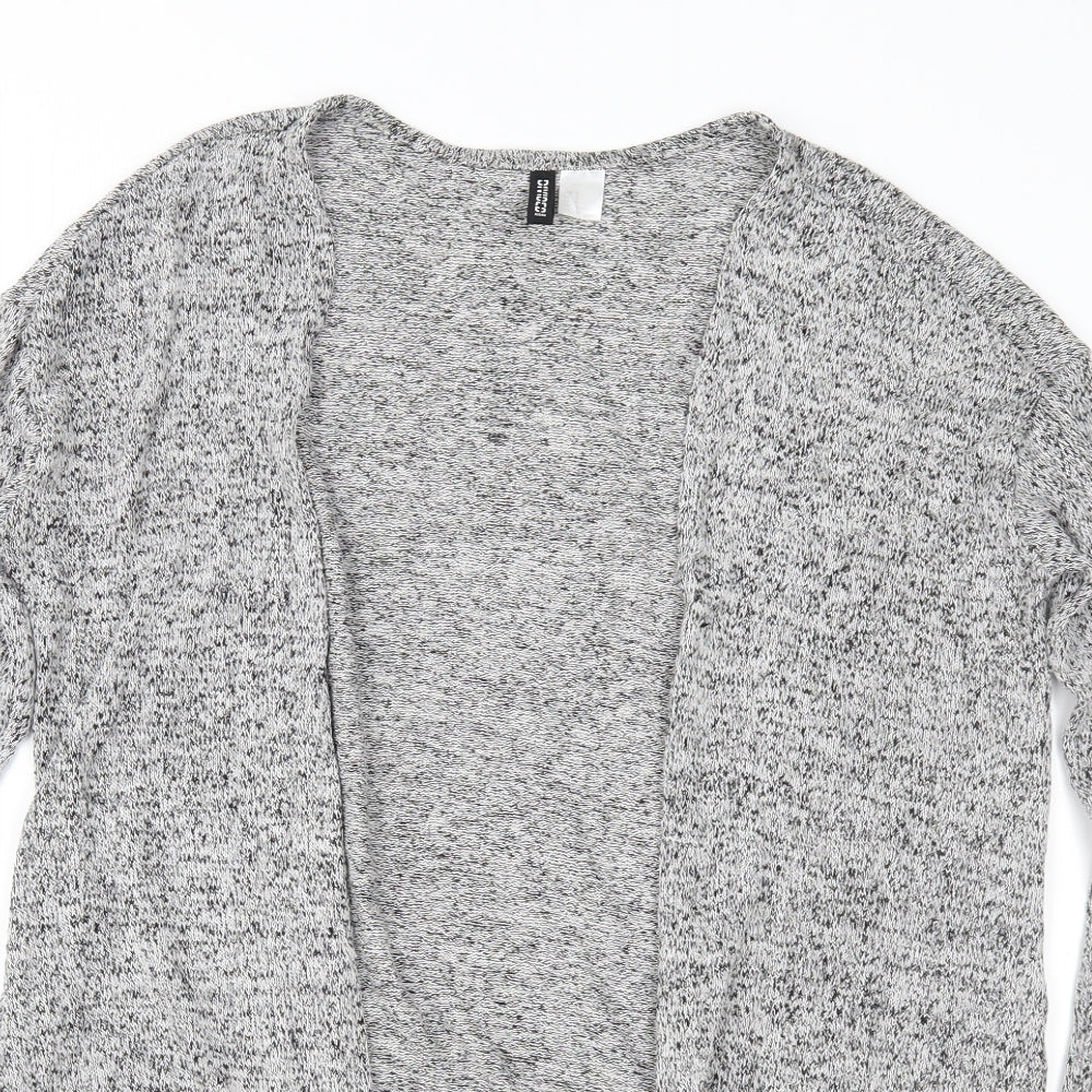 H&M Womens Grey  Knit Cardigan Jumper Size S