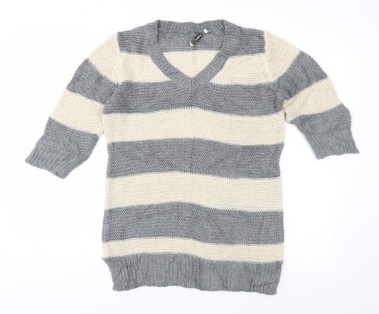 Oasis Womens Grey  Knit Pullover Jumper Size XS