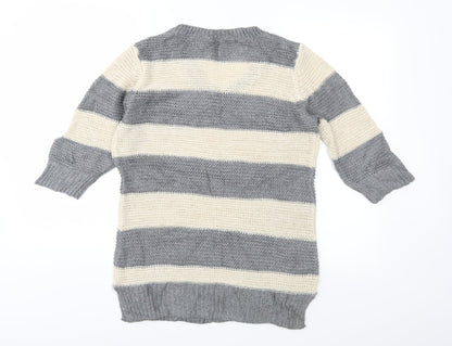 Oasis Womens Grey  Knit Pullover Jumper Size XS