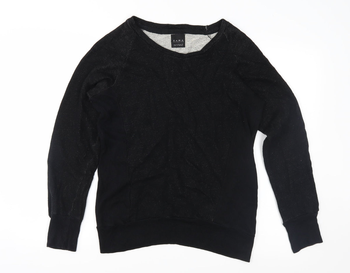 Zara Womens Black  Knit Pullover Jumper Size M