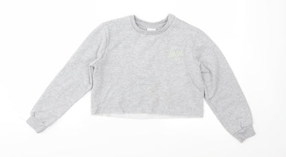 Hype Girls Grey   Pullover Sweatshirt Size 11-12 Years
