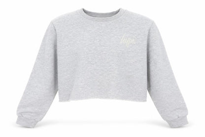 Hype Girls Grey   Pullover Sweatshirt Size 11-12 Years