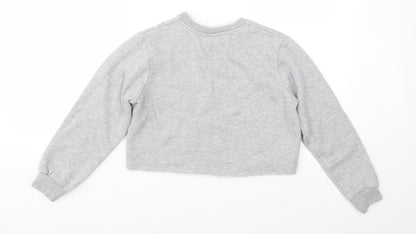 Hype Girls Grey   Pullover Sweatshirt Size 11-12 Years