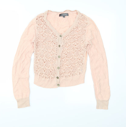 Limited Collection Womens Pink  Knit Cardigan Jumper Size 8