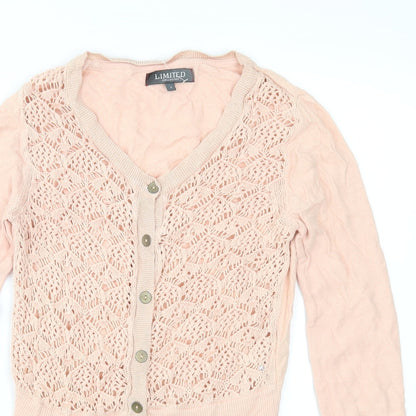 Limited Collection Womens Pink  Knit Cardigan Jumper Size 8