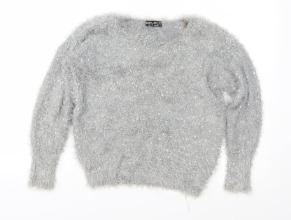 Select Womens Grey  Knit Pullover Jumper Size 12