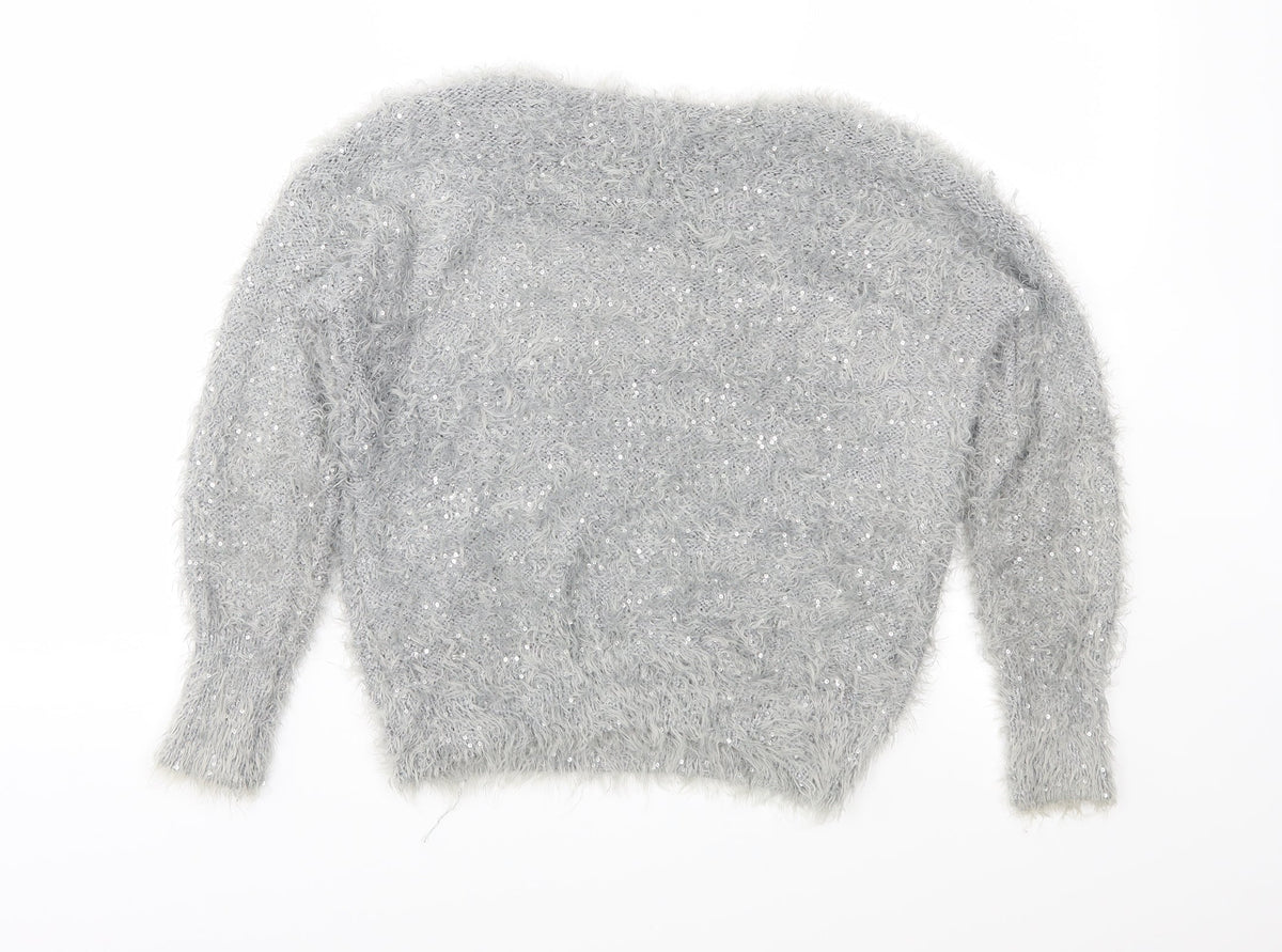 Select Womens Grey  Knit Pullover Jumper Size 12
