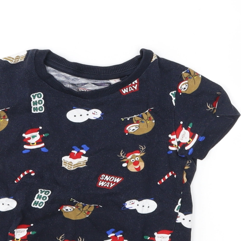 NEXT Baby Blue Geometric Jersey Basic T-Shirt Size 12-18 Months  - Xmas