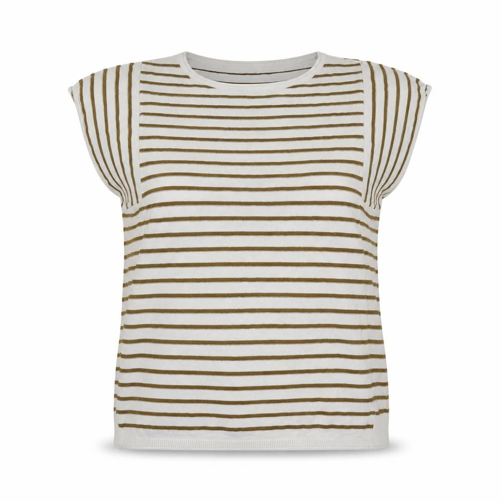 Next Womens White Striped  Pullover Jumper Size 14