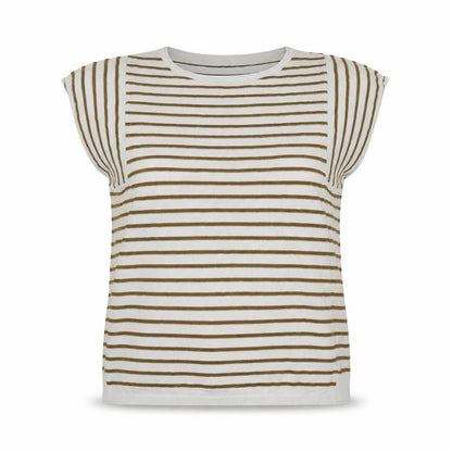 Next Womens White Striped  Pullover Jumper Size 14