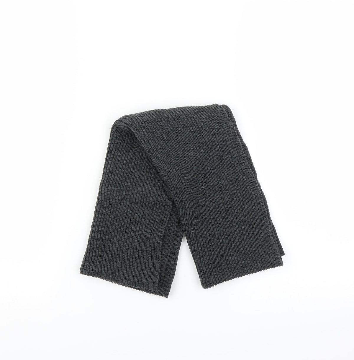 Front view of Preworn unisex grey scarf - loop scarf