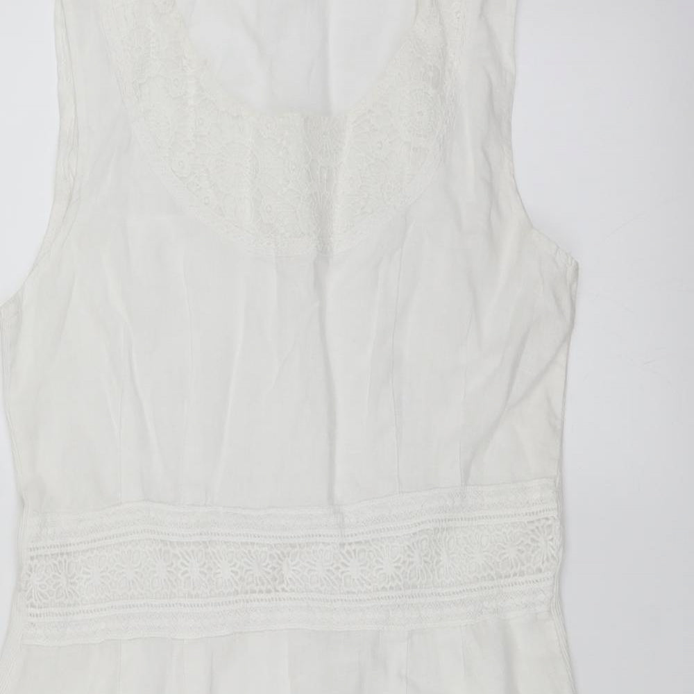 Preworn Womens White   Sheath  Size M