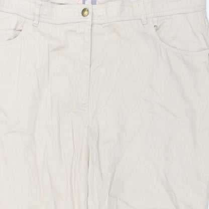 Soon Womens Beige   Cropped Trousers Size 20 L21 in