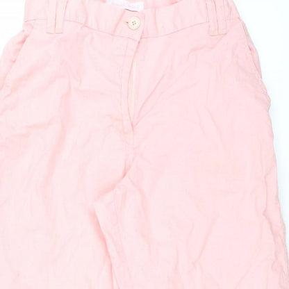Womens UK Size 14 Casual Comfort Regular Fit Cropped Pink Trousers