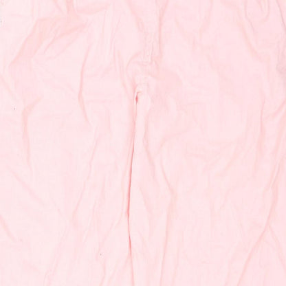 Womens UK Size 14 Casual Comfort Regular Fit Cropped Pink Trousers